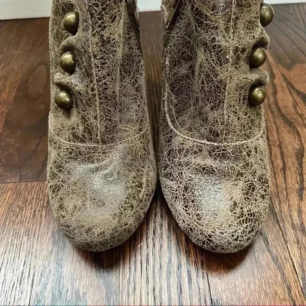 Seychelles Los Angeles Ankle Bootie Boots Brown Leather Women Size 7.5 Side Zip - Picture 11 of 15